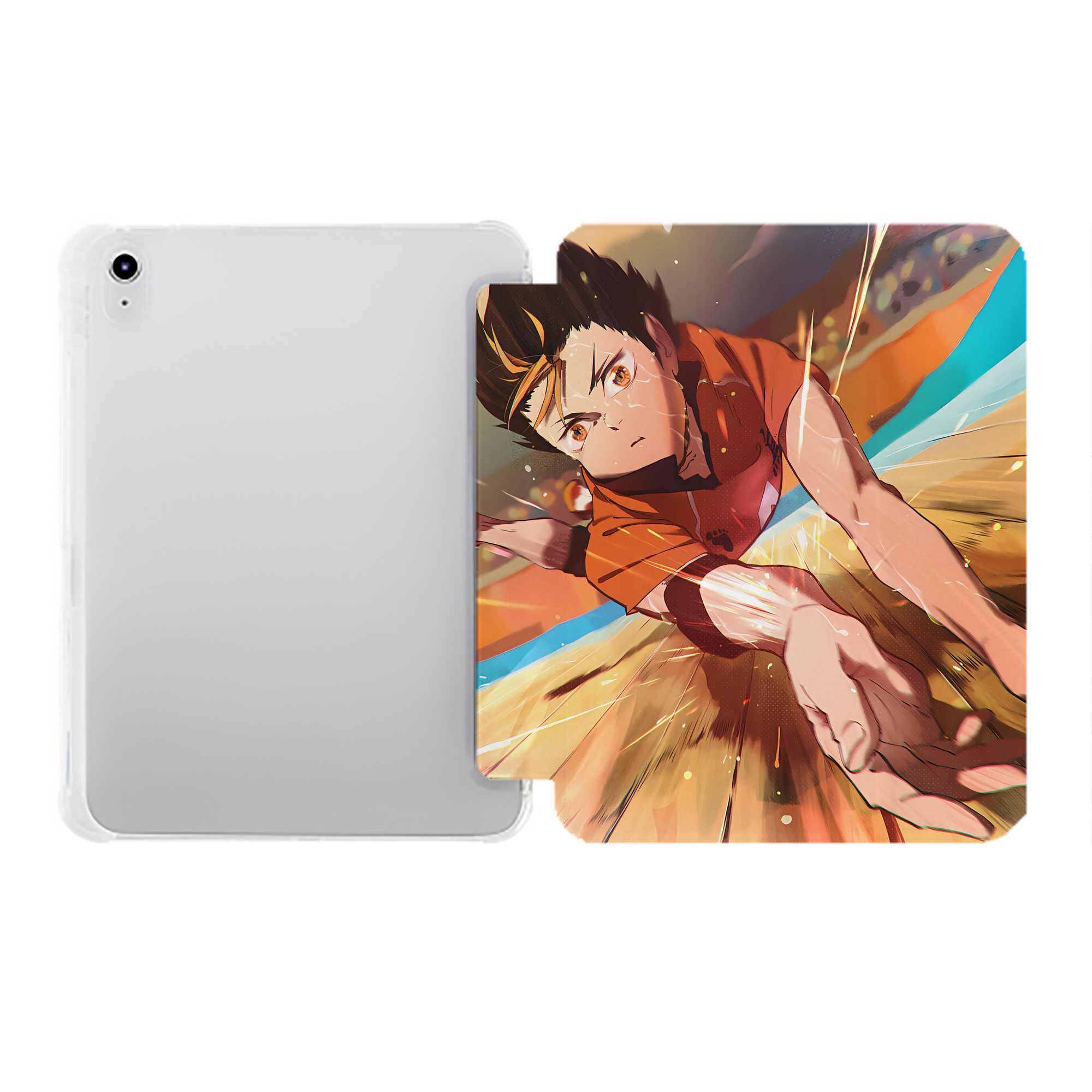 （画像用） ハイキュー!! Haikyu!! IPad ケース ペン収納付き 三つ折りスタンド PUレザー×シリコン 対応機種9.5/10.5/10.9インチ